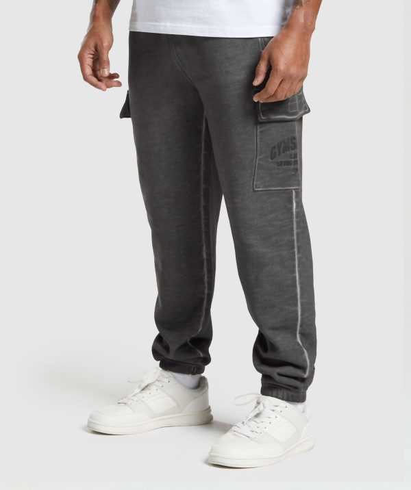 Heavyweight Washed Cargo Joggers - Image 3