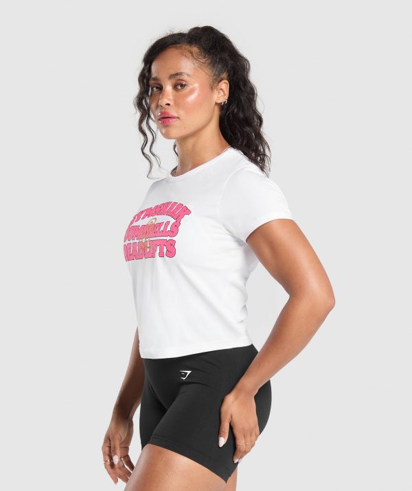 Dumbells & Deadlifts Baby Tee - Image 3