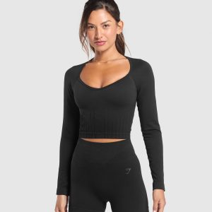 Corset Seamless Long Sleeve Top