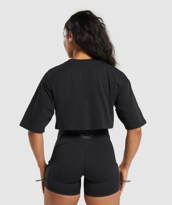 Heavyweight Cotton Crop T-Shirt - Image 2