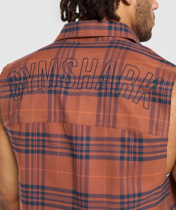 Check Sleeveless Shirt - Image 6