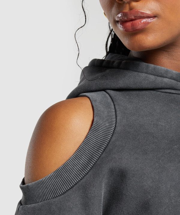 Washed Cut Out Hoodie - Image 5