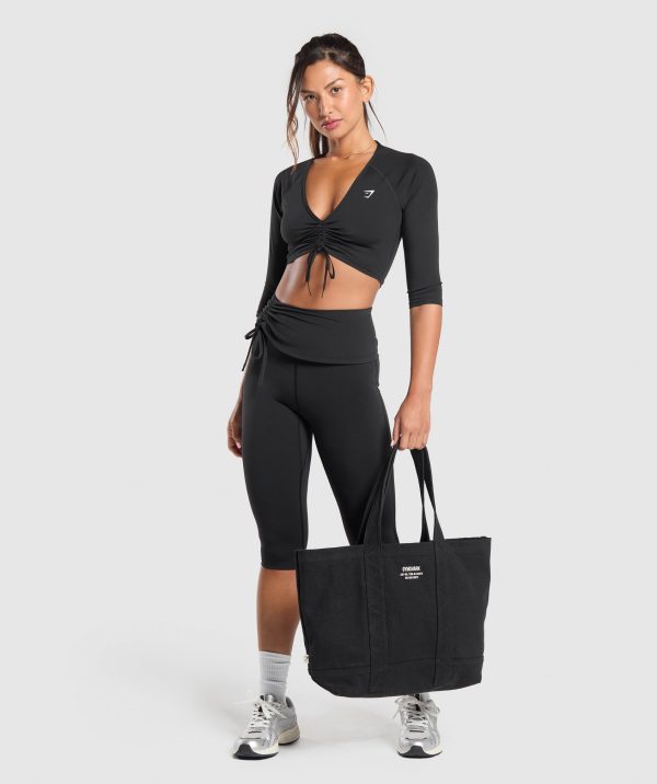 Ruched Capri Leggings - Image 4