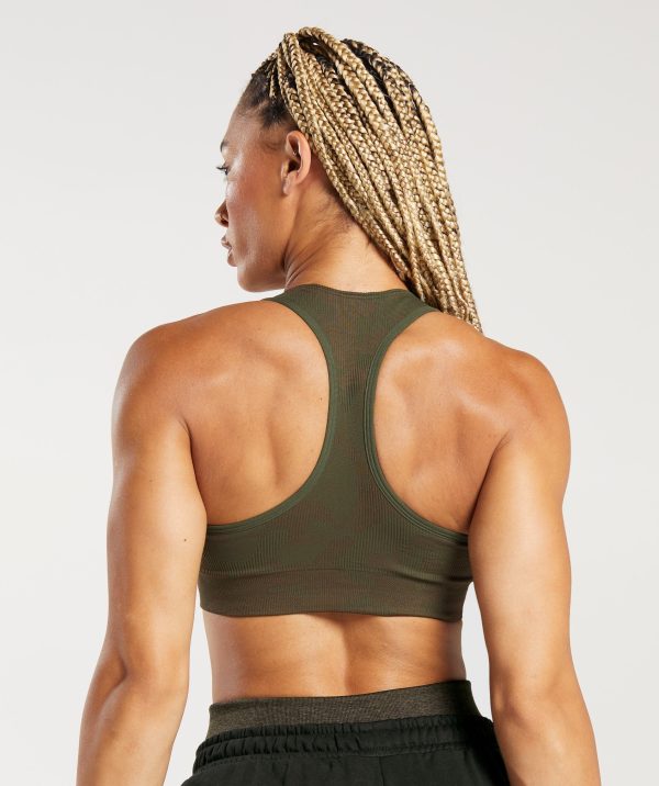 Adapt Camo Seamless Ribbed Sports Bra - Image 2