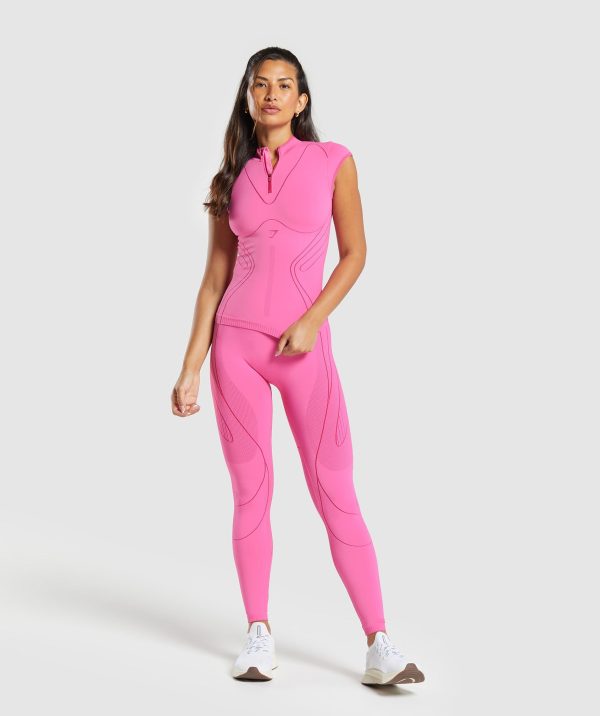 Contour Heart Seamless Short Sleeve Top - Image 4