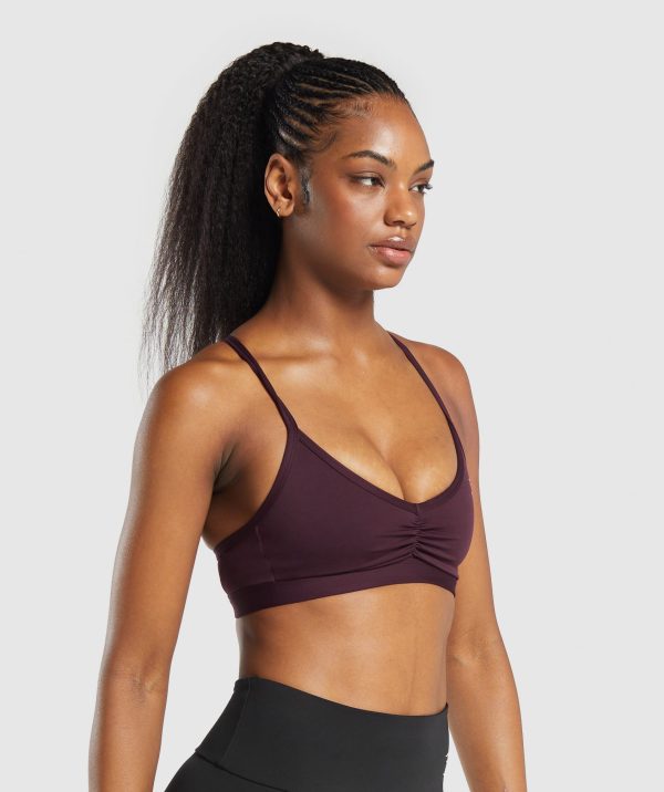 Ruched Strappy Sports Bra - Image 3