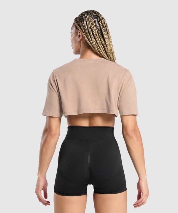 Collegiate Shadow Washed Crop Top - Image 5