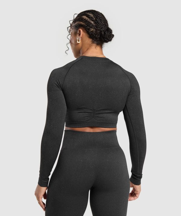 Adapt Fleck Seamless Long Sleeve Crop Top - Image 2