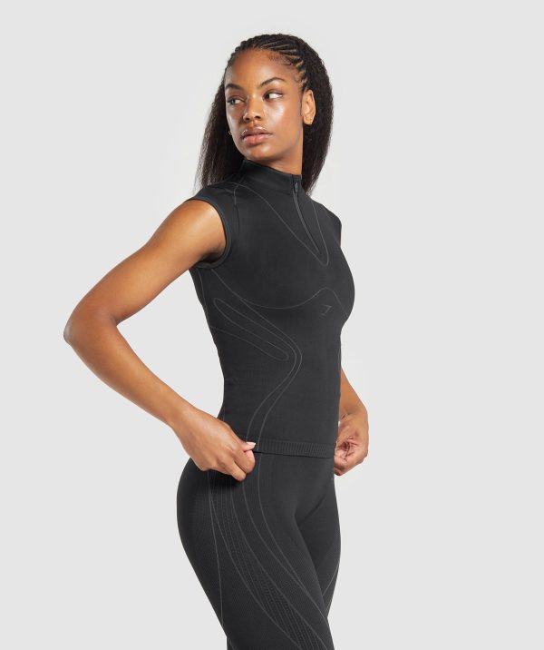Contour Heart Seamless Short Sleeve Top - Image 3
