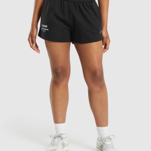 Care Label Graphic Brushed Shorts