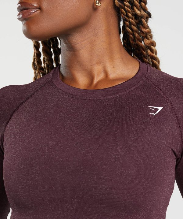 Adapt Fleck Seamless Long Sleeve Crop Top - Image 6