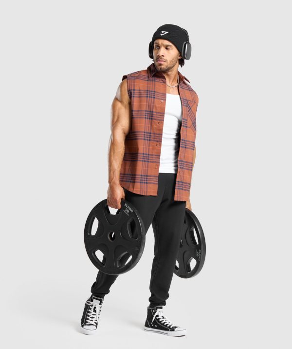 Check Sleeveless Shirt - Image 4