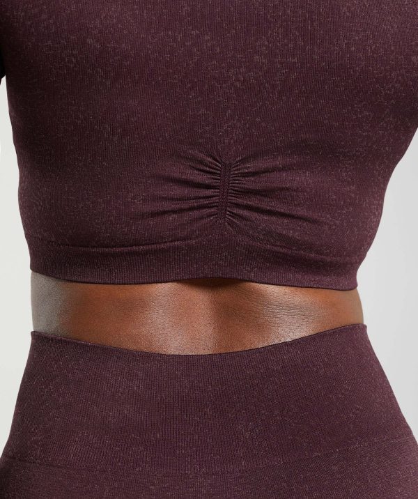 Adapt Fleck Seamless Long Sleeve Crop Top - Image 5