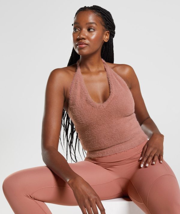 Whitney Eyelash Knit Midi Halter Top - Image 6