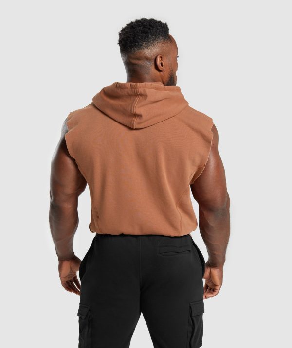 Heritage Washed Sleeveless Zip Up Hoodie - Image 2