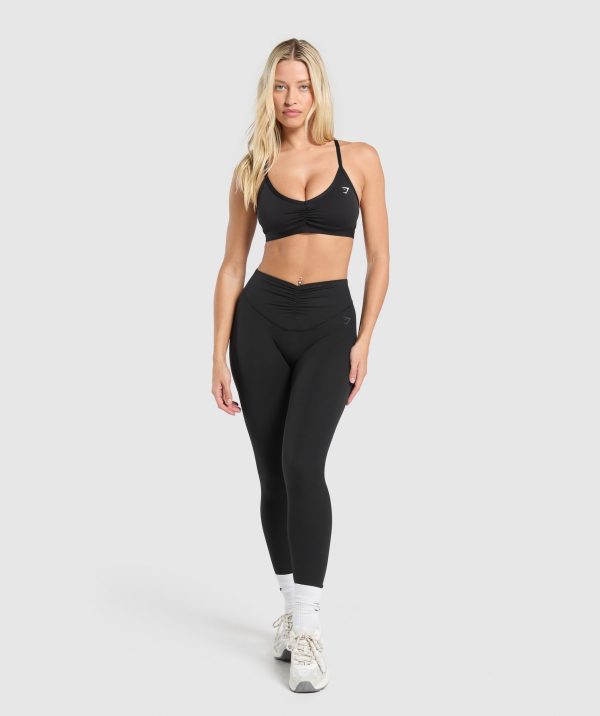 Ruched Strappy Sports Bra - Image 6
