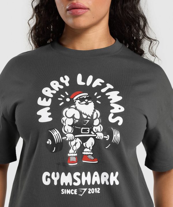 Merry Liftmas Oversized T-Shirt - Image 6