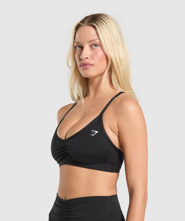 Ruched Strappy Sports Bra - Image 3