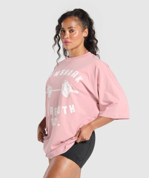 Barbell Hearts Oversized T-Shirt - Image 3