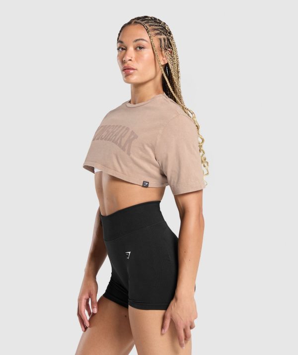 Collegiate Shadow Washed Crop Top - Image 6