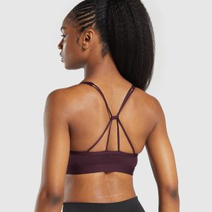 Ruched Strappy Sports Bra