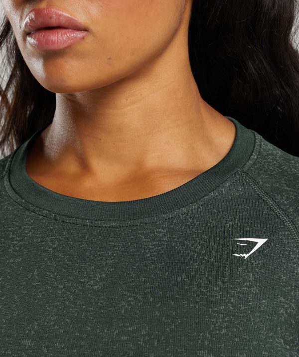 Adapt Fleck Seamless Long Sleeve Crop Top - Image 5