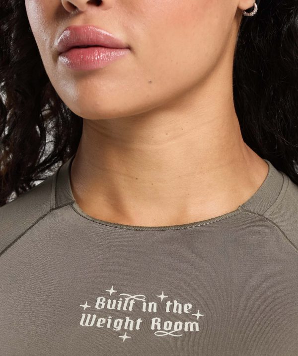 Built In The Weight Room Baby Tee - Image 6
