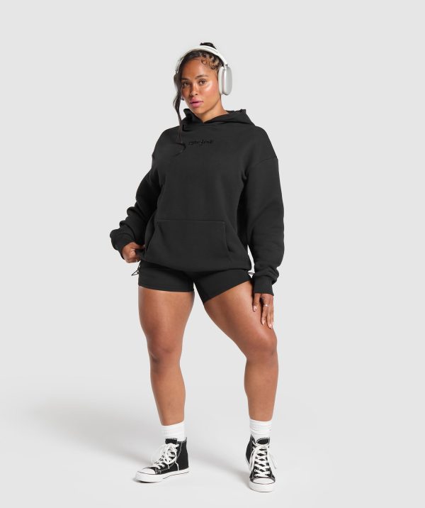 Embroidered Logo Oversized Hoodie - Image 4