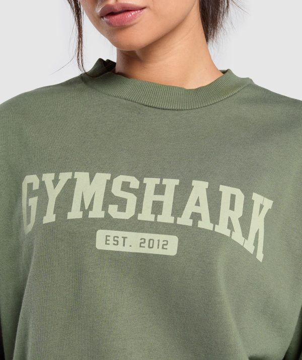 Collegiate Lifestyle Oversized Sweatshirt - Image 5
