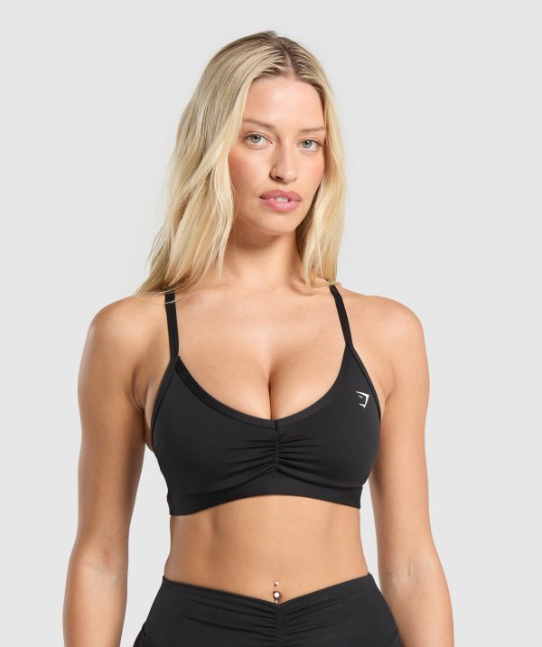 Ruched Strappy Sports Bra - Image 2