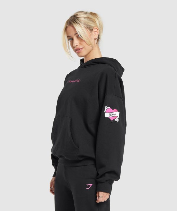 Tattoo Oversized Hoodie - Image 2