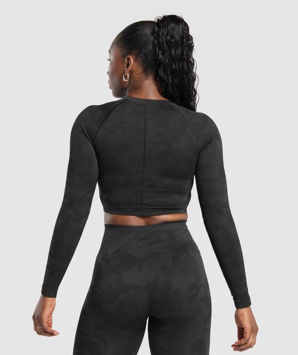 Adapt Camo Long Sleeve Crop Top - Image 2