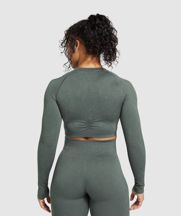Adapt Fleck Seamless Long Sleeve Crop Top - Image 2