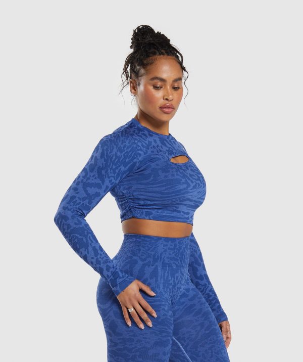 Adapt Safari Seamless Long Sleeve Crop Top - Image 3