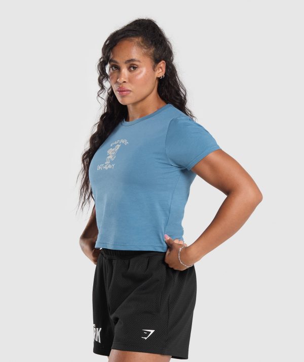 Lifting Club Graphic Baby Tee - Image 3