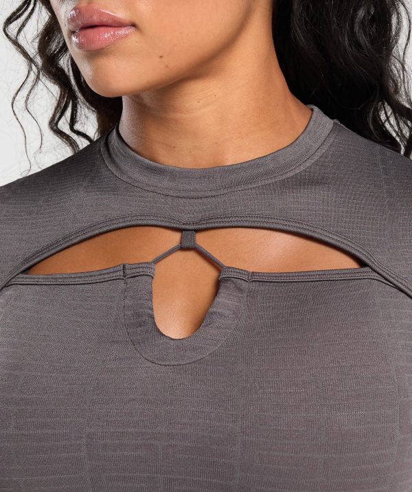 Adapt Monogram Seamless Ruched Crop Top - Image 5