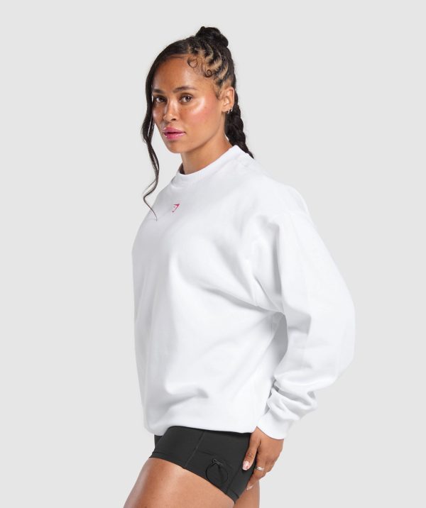 Barbell Hearts Oversized Sweatshirt - Image 3