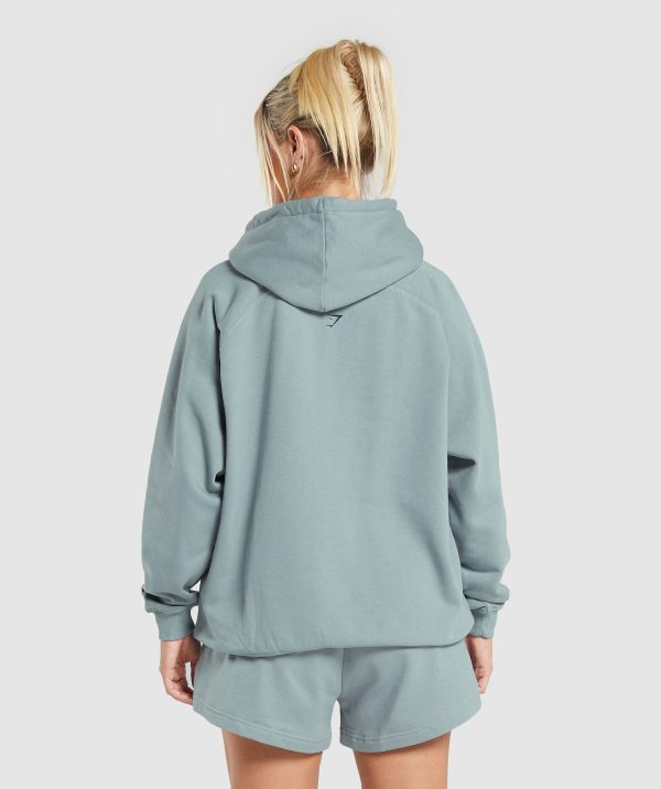 Care Label Graphic Brushed Hoodie - Image 2