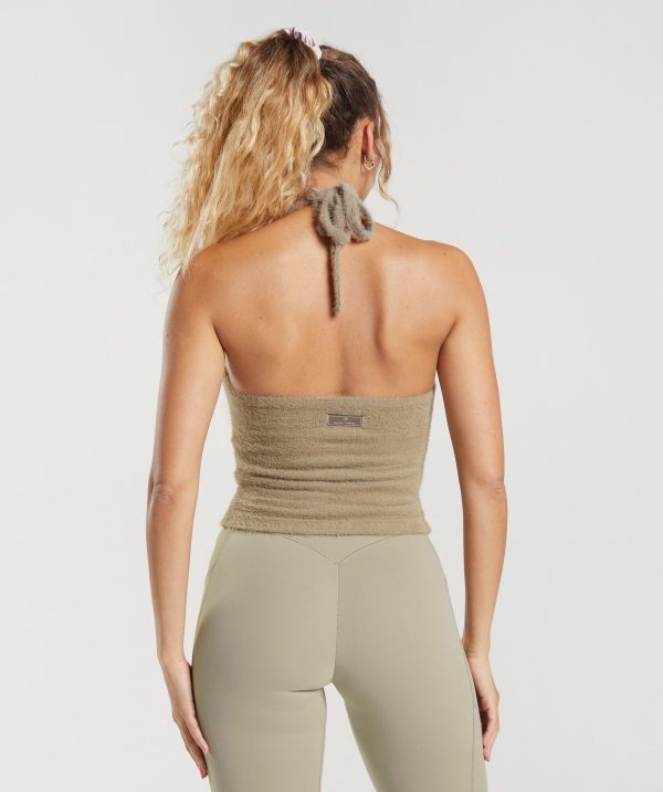 Whitney Eyelash Knit Midi Halter Top - Image 2