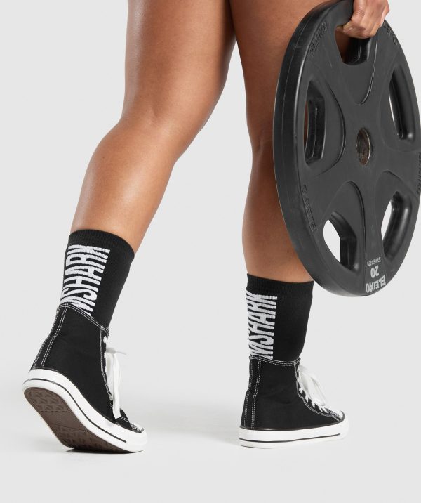 Plush Wordmark Crew Sock - Image 2