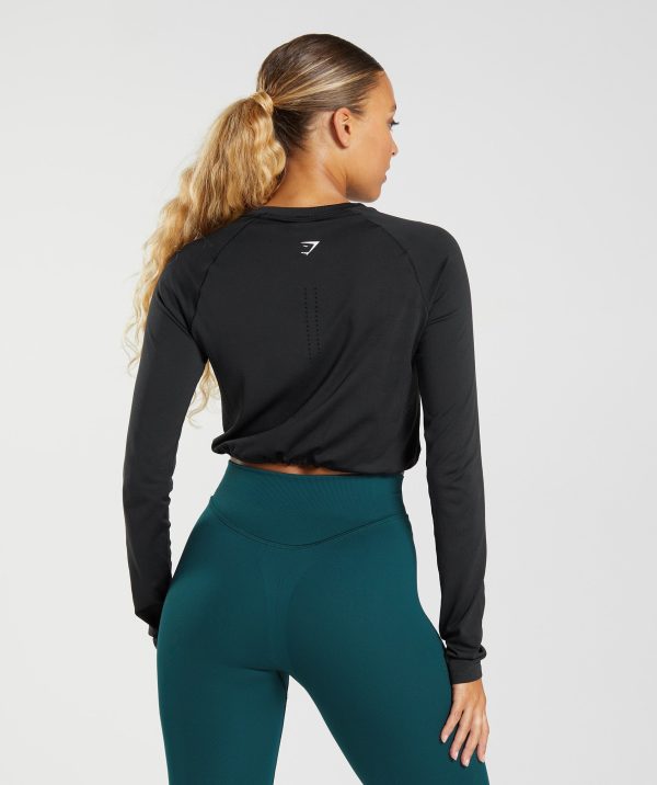 Sweat Seamless Long Sleeve Crop Top - Image 2