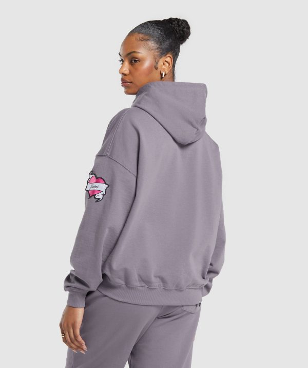 Tattoo Oversized Hoodie - Image 2