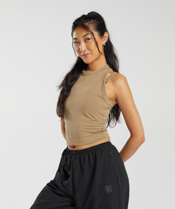 Cotton Strappy Midi Tank - Image 3