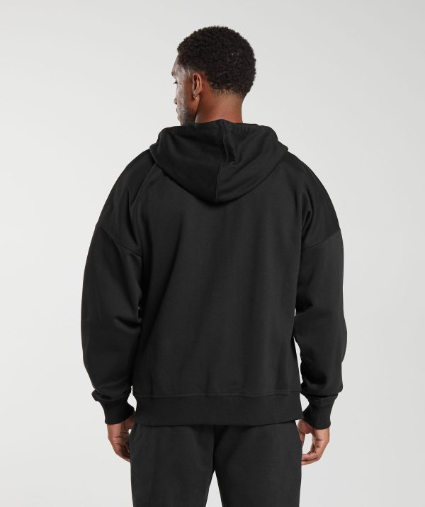 Crest Oversized Zip Up Hoodie - Image 2