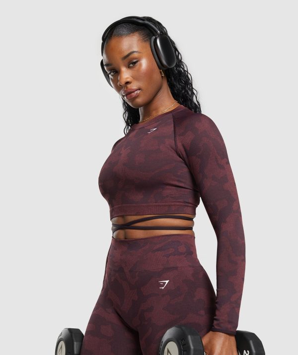 Adapt Camo Seamless Long Sleeve Crop Top - Image 5