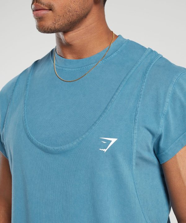 Washed Double Layer T-Shirt - Image 6