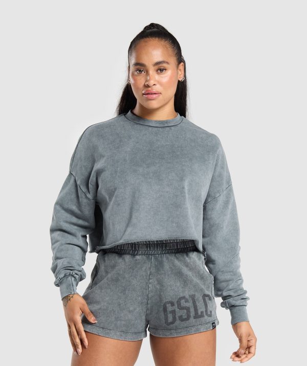 Collegiate Shadow Washed Midi Sweatshirt - Image 2