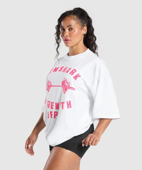 Barbell Hearts Oversized T-Shirt - Image 3
