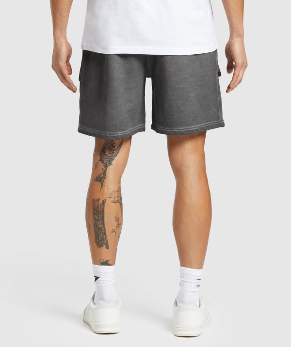 Heavyweight Washed Cargo Shorts - Image 2