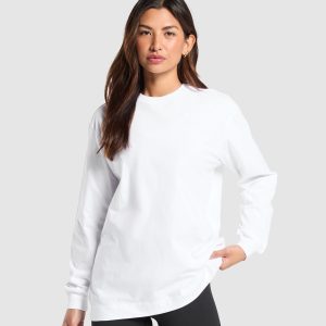 Cotton Oversized Long Sleeve Top
